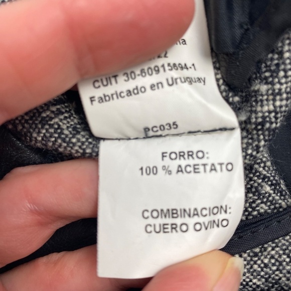 PAULA CAHEN D’ANVERS Front and Back Slits Below Knee Skirt in Black and Melange - Picture 6 of 6